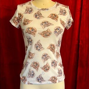 Y2K Wound Up Juniors Kitten Fitted Short Sleeve T-Shirt